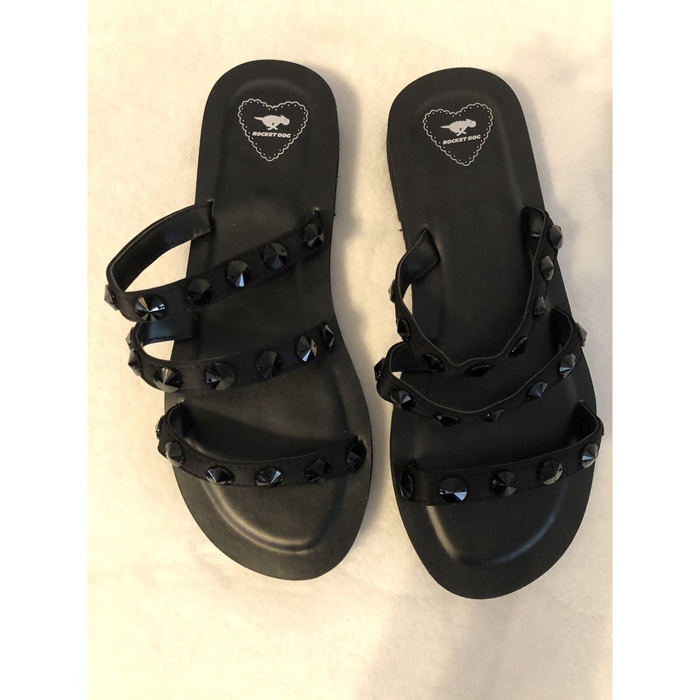 New Rocket Dog Womens Sandals Size 9M Black Noelle Neoprene Straps Backless